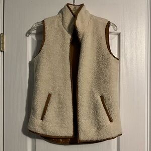 Old navy cream teddy vest